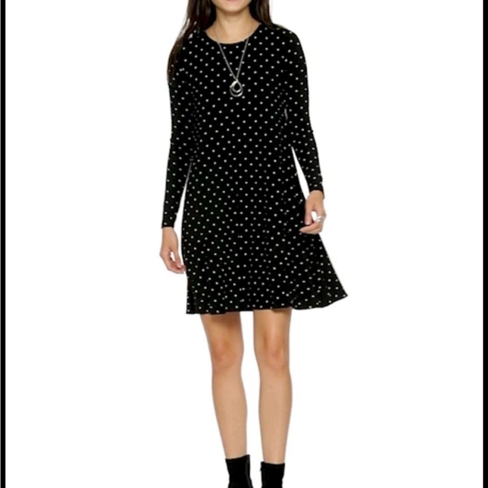 Old Navy Black A-Line Long Sleeve Dress
